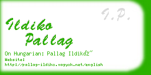 ildiko pallag business card